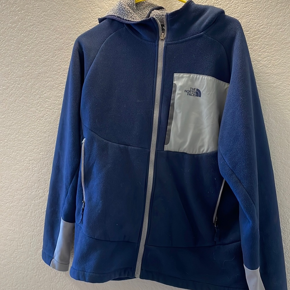 Boys North Face Sherpa Lined Fleece Jacket